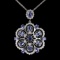 APP: 7.8k *8.42ctw Tanzanite and 1.04ctw Diamond 14K White Gold Pendant/Necklace (Vault_R12 23969)