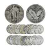 10 Rare Early Date U.S. Standing Liberty Silver Quarter Dollar Coins - Great Investment -