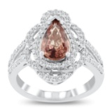 APP: 12.5k *1.75ct UNHEATED Pink Sapphire and 0.67ctw Diamond Platinum Ring (GIA CERTIFIED) (Vault_R