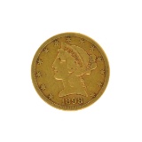 1898-S $5 Liberty Head Gold Coin