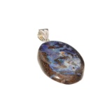 13.80CT Boulder Opal Sterling Silver Pendant