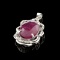 APP: 1.9k Fine Jewelry 9.10CT Ruby And Colorless Topaz Platinum Over Sterling Silver Pendant