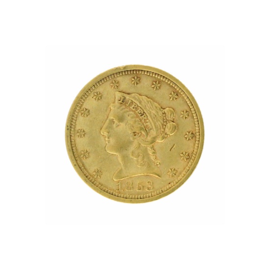 Rare 1853 $2.50 Liberty Head Gold Coin Great Investment