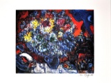 MARC CHAGALL (After) Bouquet de Fleurs et Amants Print, 425 of 500