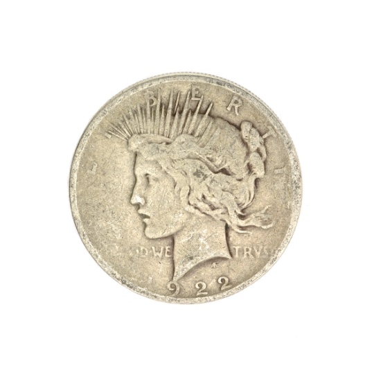 1922 U.S. Peace Type Silver Dollar Coin