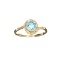 APP: 0.9k Fine Jewelry Designer Sebastian 14KT. Gold, 1.27CT Round Cut Blue Topaz  And Diamond Ring