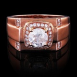 APP: 10.3k *1.28ct CENTER Diamond 14K Rose Gold Ring (1.65ctw Diamonds) (Vault_R12 31521)