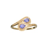 APP: 1.1k Fine Jewelry, Designer Sebastian 14KT. Gold, 0.37CT Tanzanite And Diamond Ring