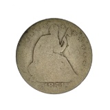 Rare 1854 Liberty Seated Half Dollar Coin