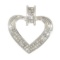 *Fine Jewelry, 14KT. White Gold, 1.13CT Princess Cut Diamond Heart Pendant (GL X648)
