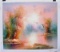 Oil Painting On Canvas- Fall Season Nature Landscape And Flying Ducks Over Lake- 23.5''x27''