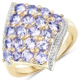APP: 5.2k 2.00CT Round Cut Tanzanite Sterling Silver Ring - Great Investment - Mesmerizing Quality!