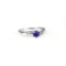 Fine Jewelry Designer Sebastian 0.25CT Round Cut Cabochon Tanzanite And Sterling Silver Ring