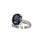 APP: 1.3k Fine Jewelry 4.86CT Oval Cut Blue Sapphire And Sterling Silver Ring