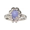 APP: 1k Fine Jewelry 1.00CT Oval Cut Cabochon Tanzanite  And Platinum Over Sterling Silver Ring