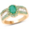 APP: 1k 1.47CT Oval Cut Emerald and White Topaz Sterling Silver Ring - Great Investment - Fascinatin