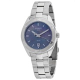*Tissot Men's Chic Round Stainless Steel Case Mother of Pearl Dial Sapphire Push/Pull Quartz Watch (