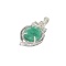 APP: 0.6k Fine Jewelry 9.00CT Oval Cut Green Beryl/White Sapphire And Sterling Silver Pendant