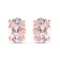 APP: 0.6k 0.80CT Oval Cut Morganite Sterling Silver Earrings - Great Investment - Charming Piece! -P