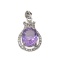 APP: 0.8k Fine Jewelry 3.60CT Purple Amethyst And White Sapphire Sterling Silver Pendant