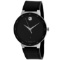 *Movado Men's Sapphire Round Stainless Steel Case Black Dial Sapphire Screw down Quartz Watch (Vault