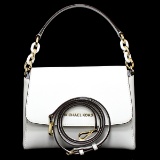 Gorgeous Brand New Never Used Optic White Michael Kors Small EW Satchel Bag Tag Price $328