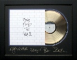 *Rare Pink Floyd The Wall Album Cover and Gold Record Museum Framed Collage - Plate Signed