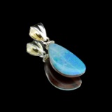 3.10CT Boulder Opal Sterling Silver Pendant