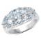 APP: 0.2k Gorgeous Sterling Silver 2.12CT Blue Topaz Ring App. $250 - Great Investment - Graceful Pi