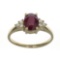 APP: 1.1k Fine Jewelry Designer Sebastian 14KT. Gold, 1.63CT Red Ruby And White Sapphire Ring