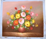 Oil Painting On Canvas - Flowers in a Vase- 23x27