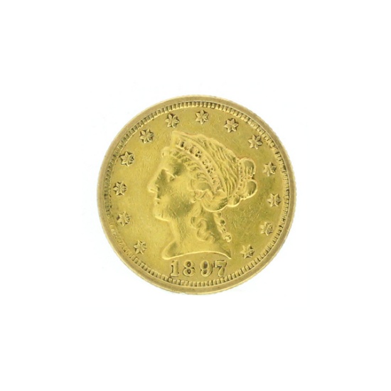 Rare 1897 $2.50 Liberty Head Gold Coin Great Investment