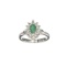 APP: 0.7k Fine Jewelry 0.92CT Green Emerald And White Sapphire Sterling Silver Ring