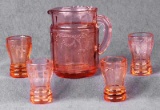 Pink Miniature Water Set of 5