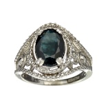 Fine Jewelry Designer Sebastian, Sapphire And Sterling Silver Ring