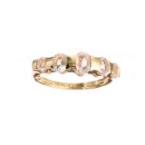 APP: 0.9k Fine Jewelry 1.33CT Oval Cut Morganite Over Rose Gold Sterling Silver Ring