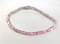 Custom Made Sterling Silver Fancy French Cubic Zirconium Tennis Bracelet