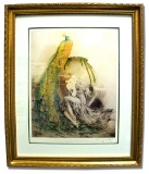 Icart (After) - Peacock - Museum Framed Print 25x29