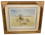 Salvador Dali (After) 'Cosmic Horseman' Museum Framed & Matted