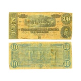 $10 Richmond Confederate States of America Note