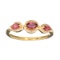 Designer Sebastian 14KT. Gold 0.27CT Pink Tourmaline and 0.06CT Round Brilliant Cut Diamond Ring