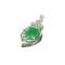 APP: 0.6k Fine Jewelry 7.00CT Oval Cut Green Beryl And White Sapphire Over Sterling Silver Pendant