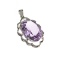 APP: 0.8k Fine Jewelry 10.40CT Purple Amethyst And White Sapphire Sterling Silver Pendant