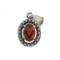 Rare Designer Sebastian Vintage, Garnet And Sterling Silver Pendant