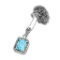 Blue Topaz and Sterling Silver Earring and Pendant Set