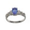 APP: 1.5k Fine Jewelry 14KT. White Gold, 1.01CT Tanzanite And White Sapphire Ring