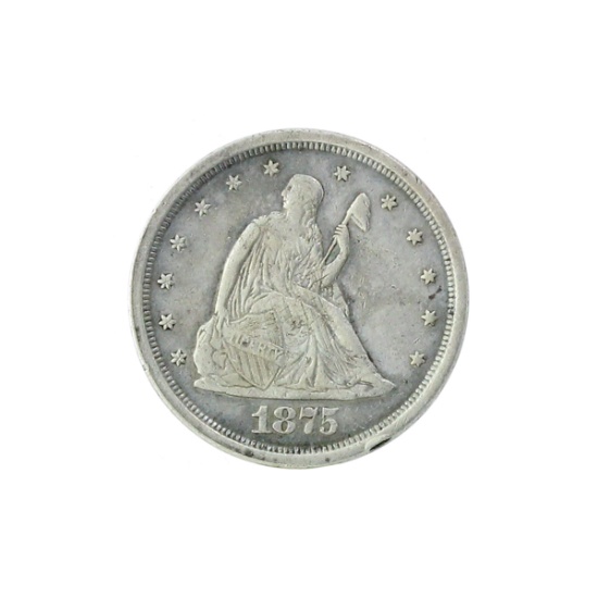 Extremely Rare 1875-S Liberty Seated Quarter Dollar Coin