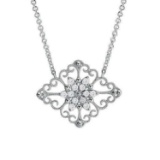 *Fine Jewelry, 14KT. White Gold, 0.32CT Diamond 18'' Necklace (GL WNK3900D5)
