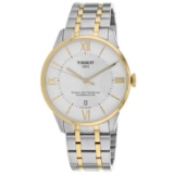 Tissot Men's Chemin Des Tourelles Round Stainless Steel Case Silver Dial Sapphire Push/Pull Automati