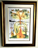 Salvador Dali (After) 'Mad Tea Party'  22 1/2 X 29 1/2 Museum Framed & Matted